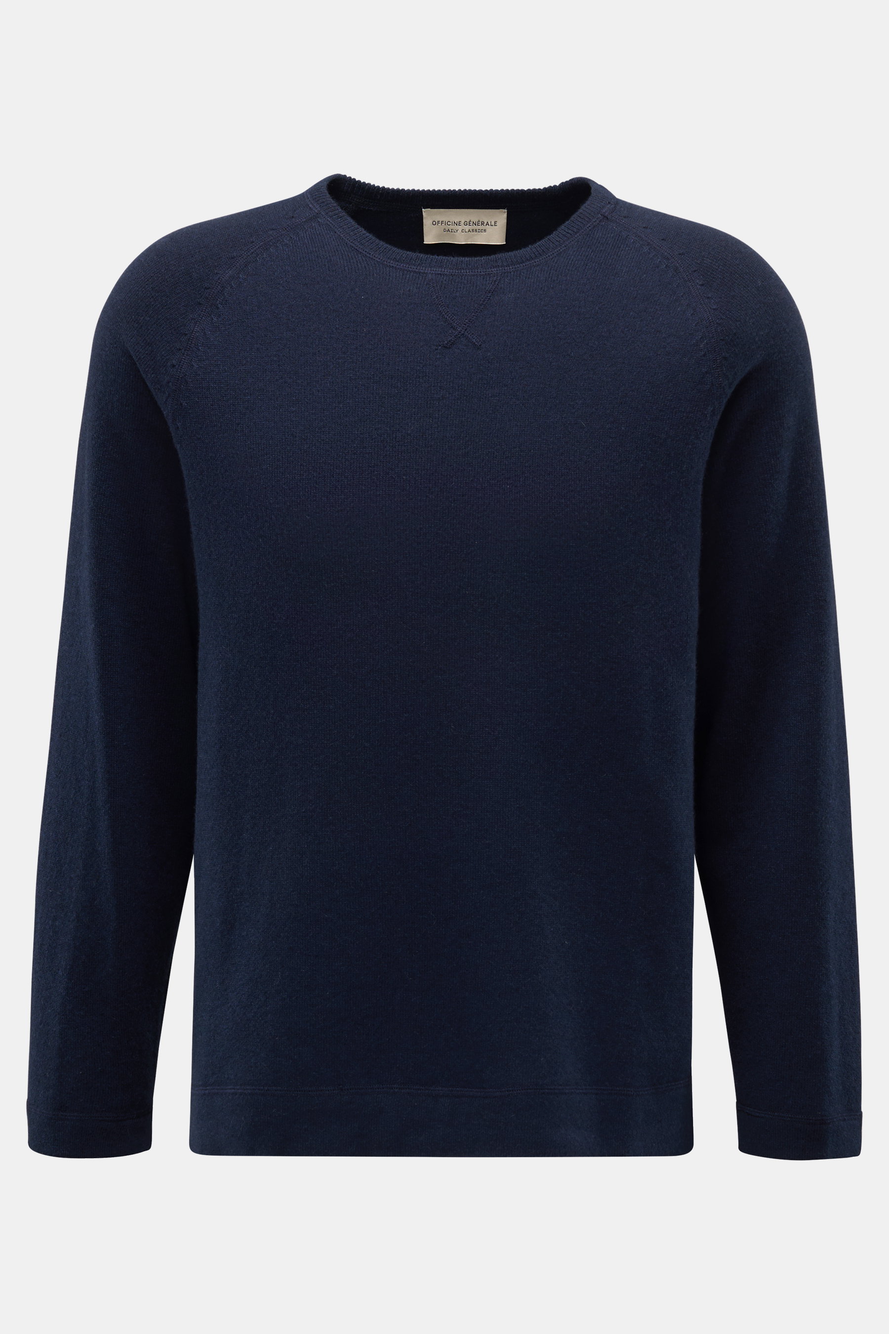 Officine Générale Cashmere Rundhalspullover 'Nate' navy