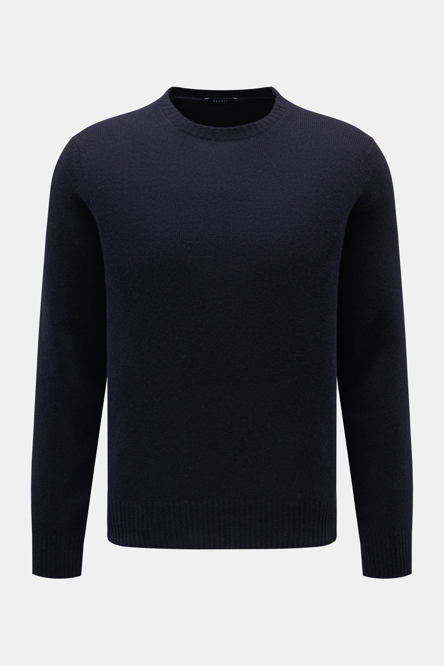 04651/ A trip in a bag Cashmere Rundhalspullover 'Crew' navy