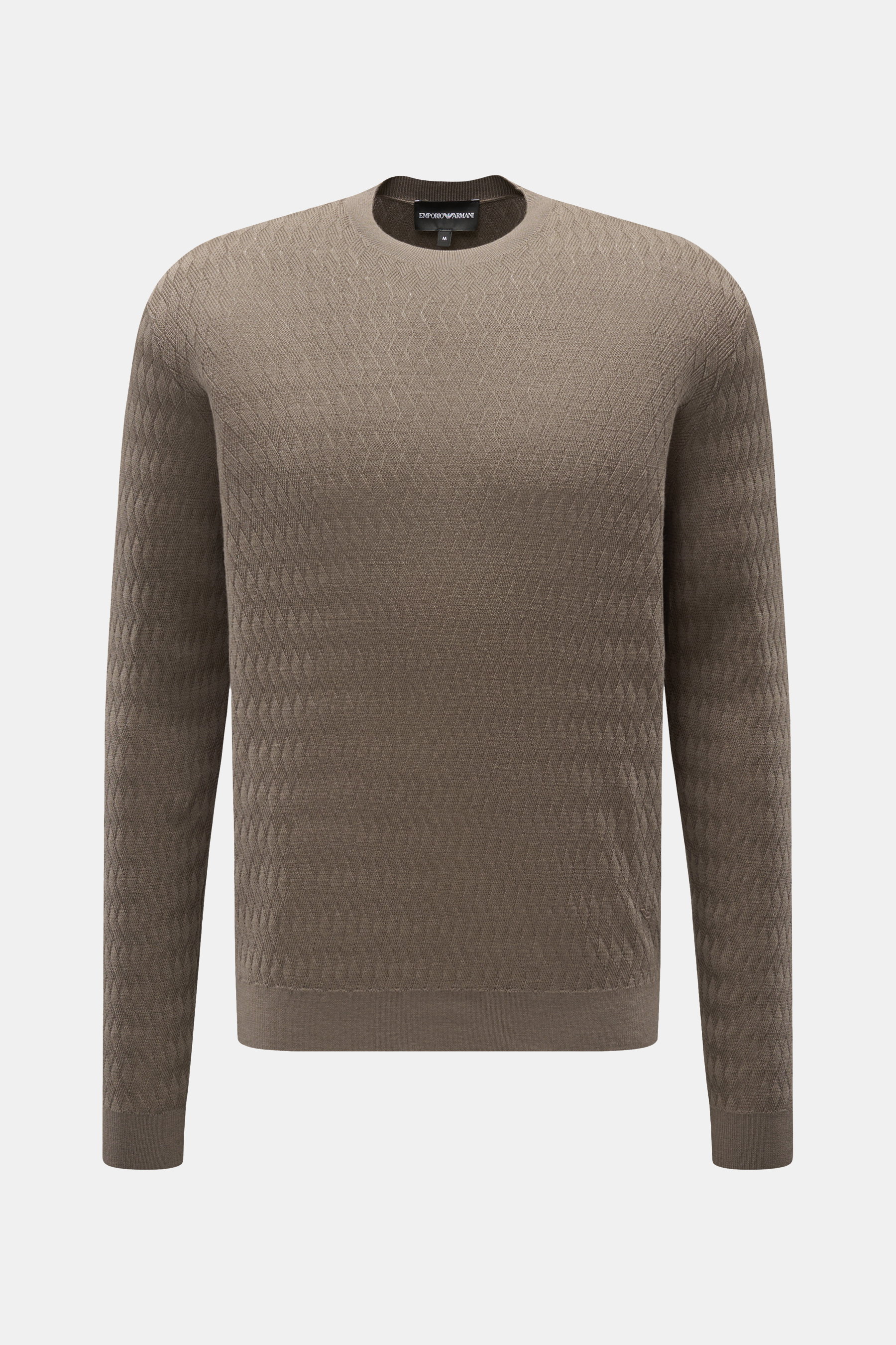 Emporio Armani Feinstrick-Rundhalspullover taupe