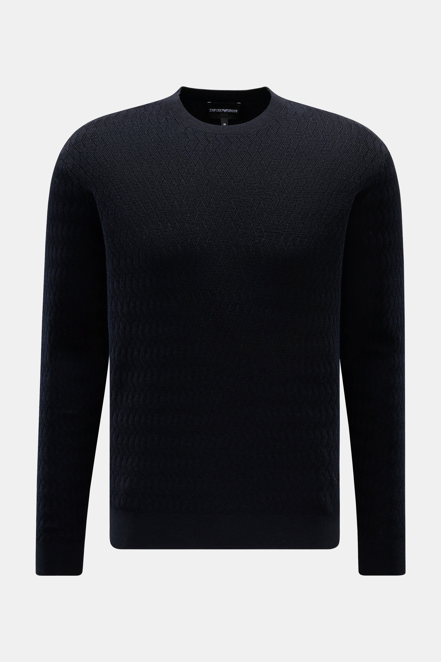 Emporio Armani Feinstrick-Rundhalspullover dark navy