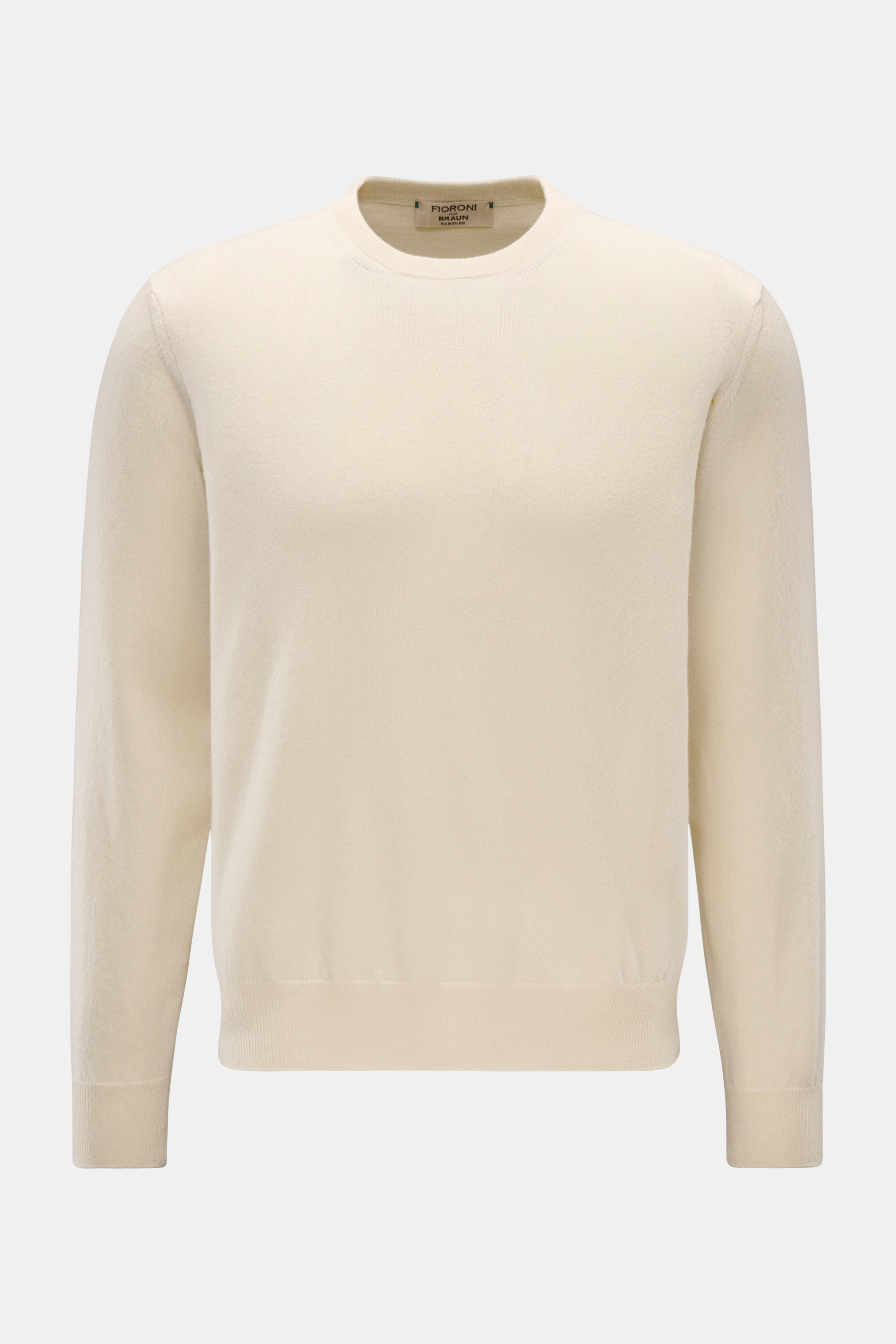 Cashmere Rundhalspullover creme
