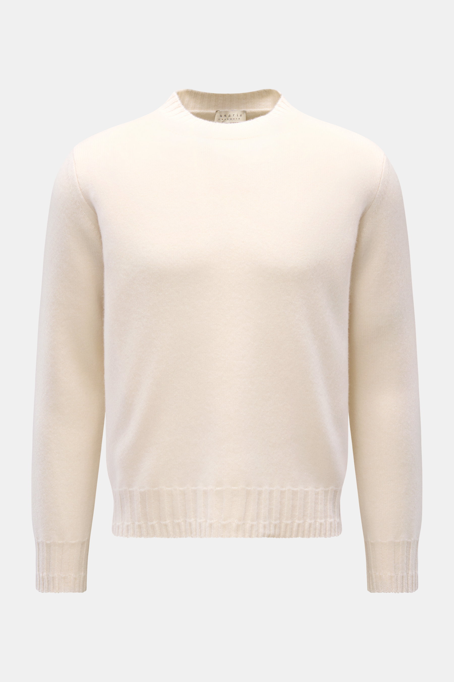 Lunaria Cashmere Cashmere Rundhalspullover creme