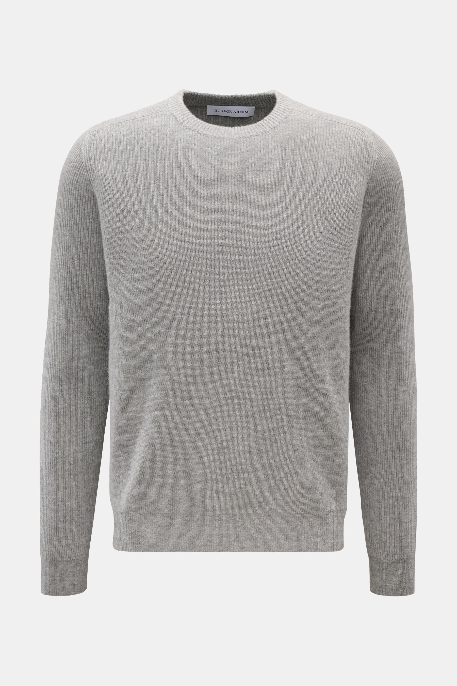 Iris von Arnim Cashmere Rundhalspullover 'Willy' grau meliert
