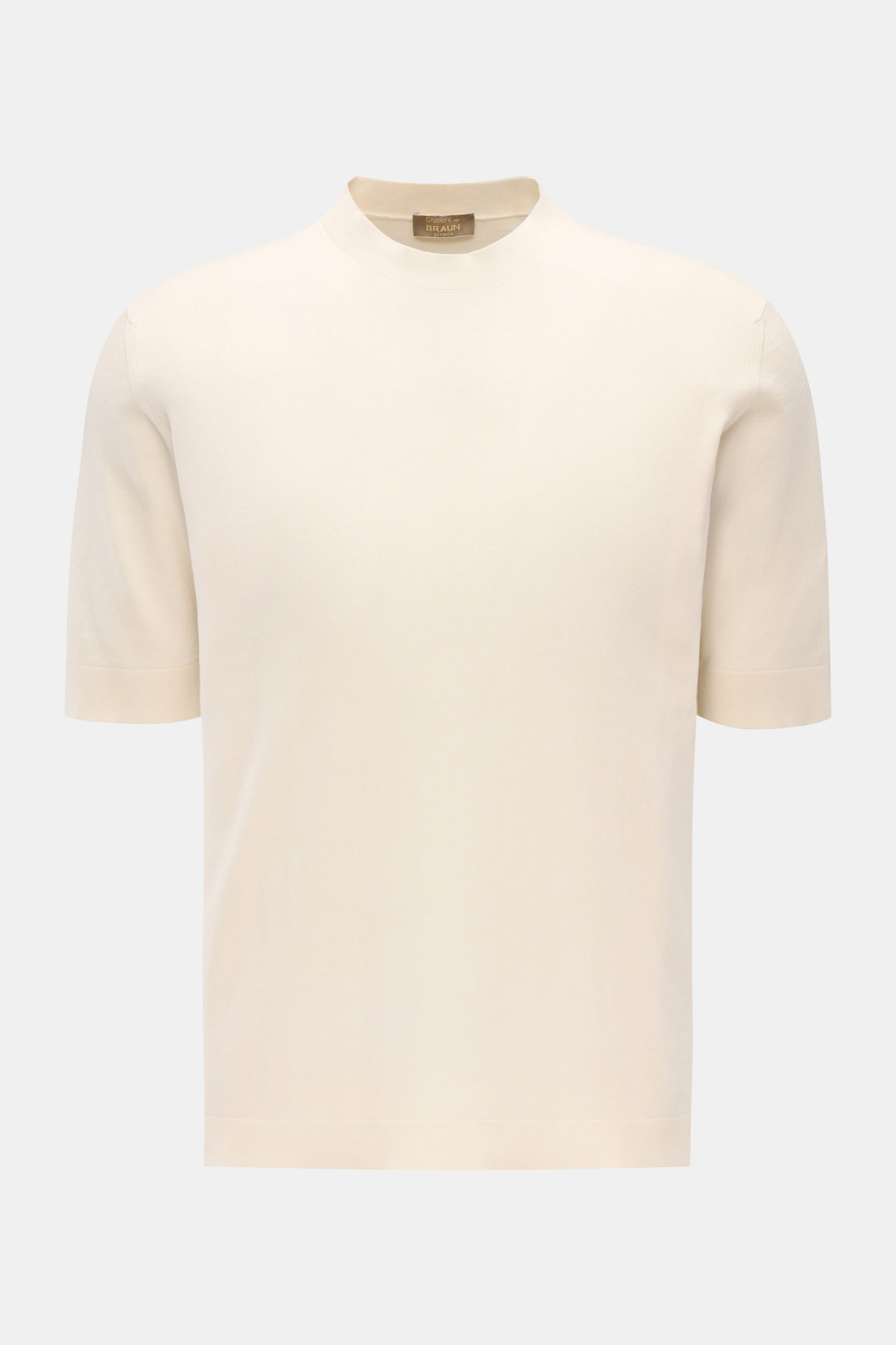 Cruciani Kurzarm-Pullover creme