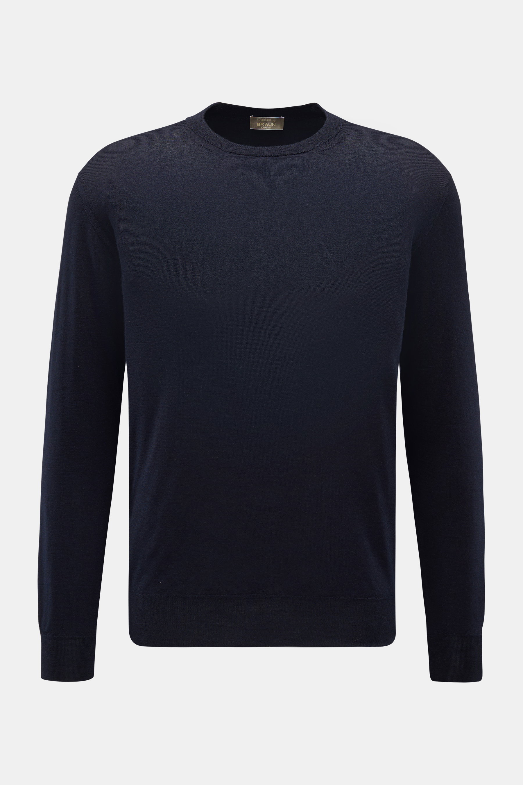 Cruciani Feinstrick-Rundhalspullover navy