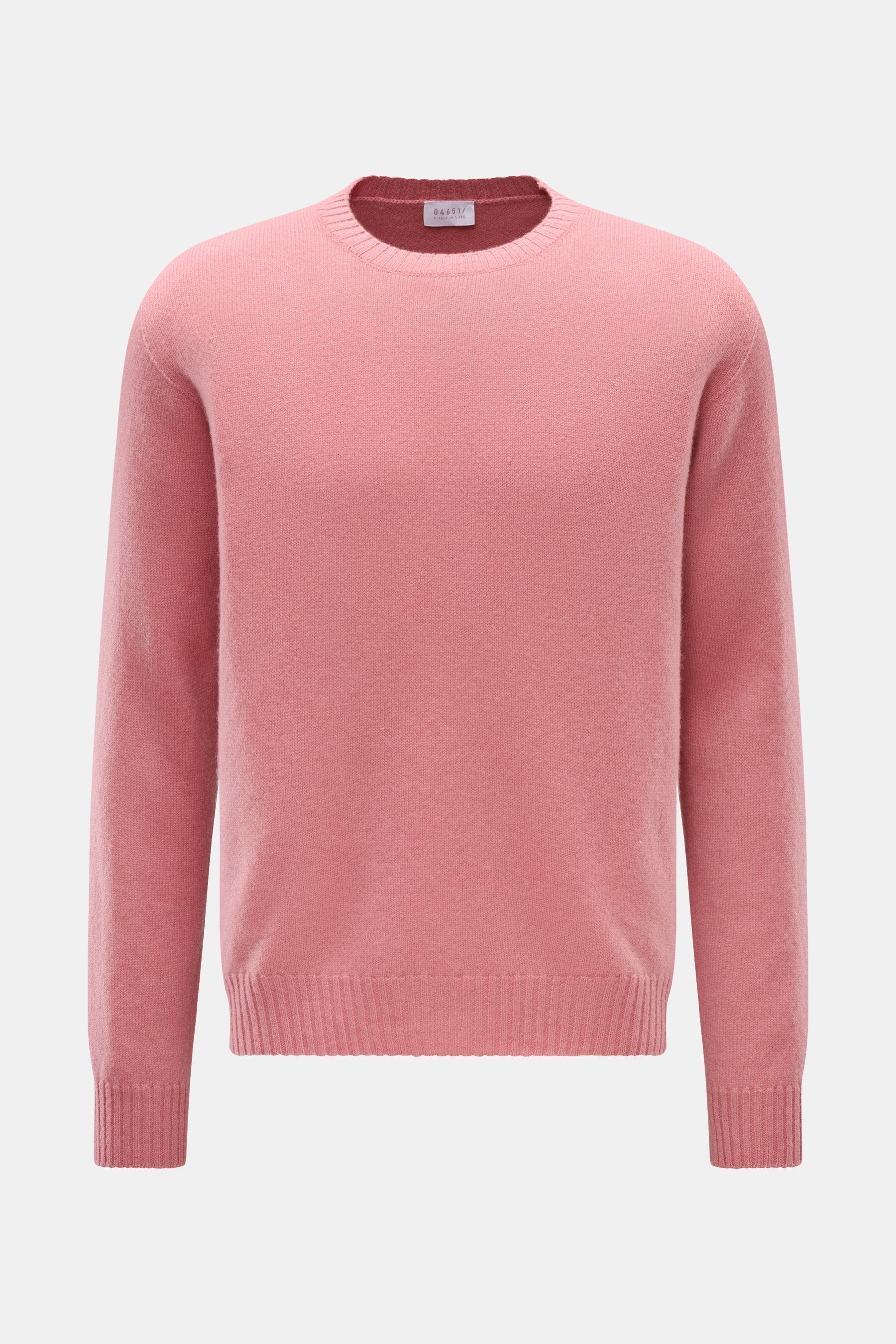 04651/ A trip in a bag Cashmere Rundhalspullover 'Extreme Cashmere Crew' altrosa, frontale Ansicht, reiner Cashmere, feiner Strick, Regular Fit, Rundhalsausschnitt, weicher Griff, flexible Rippbündchen.