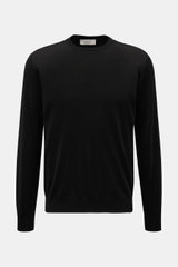 Filippo de Laurentiis Merino fine knit crew neck jumper black