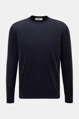 Filippo de Laurentiis Fine knit crew neck jumper navy