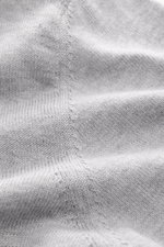 Close-up front view of the B.F. Knitwear Crew neck jumper grey melange in pure cotton, showing fine knit and soft texture.

<p>A versatile essential for spring: This crew neck jumper in pure cotton by B.F. KNITWEAR enhances any wardrobe with a clean, time