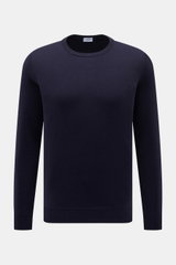 von Braun Cashmere Rundhalspullover navy, Slim Fit, feines Strickbild, weicher Griff, reiner Cashmere, Rundhalsausschnitt, flexible Rippbündchen, Frontansicht