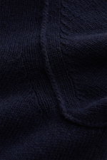 Close-up front view of Stone Island Crew Neck Sweater 'Lambswool' navy showing detailed link-knit texture in warm wool blend.

Description: <p>Stylish essential for the cold season: This casual sweater by STONE ISLAND made of a warm wool blend impresses w