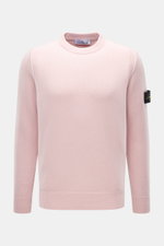 Front view of Stone Island Crew Neck Sweater 'Lambswool' rose in soft pink, made of virgin wool and microfiber with a slim fit and ribbed cuffs.

Description: <p>Stylish essential for the cold season: This casual sweater by STONE ISLAND made of a warm woo