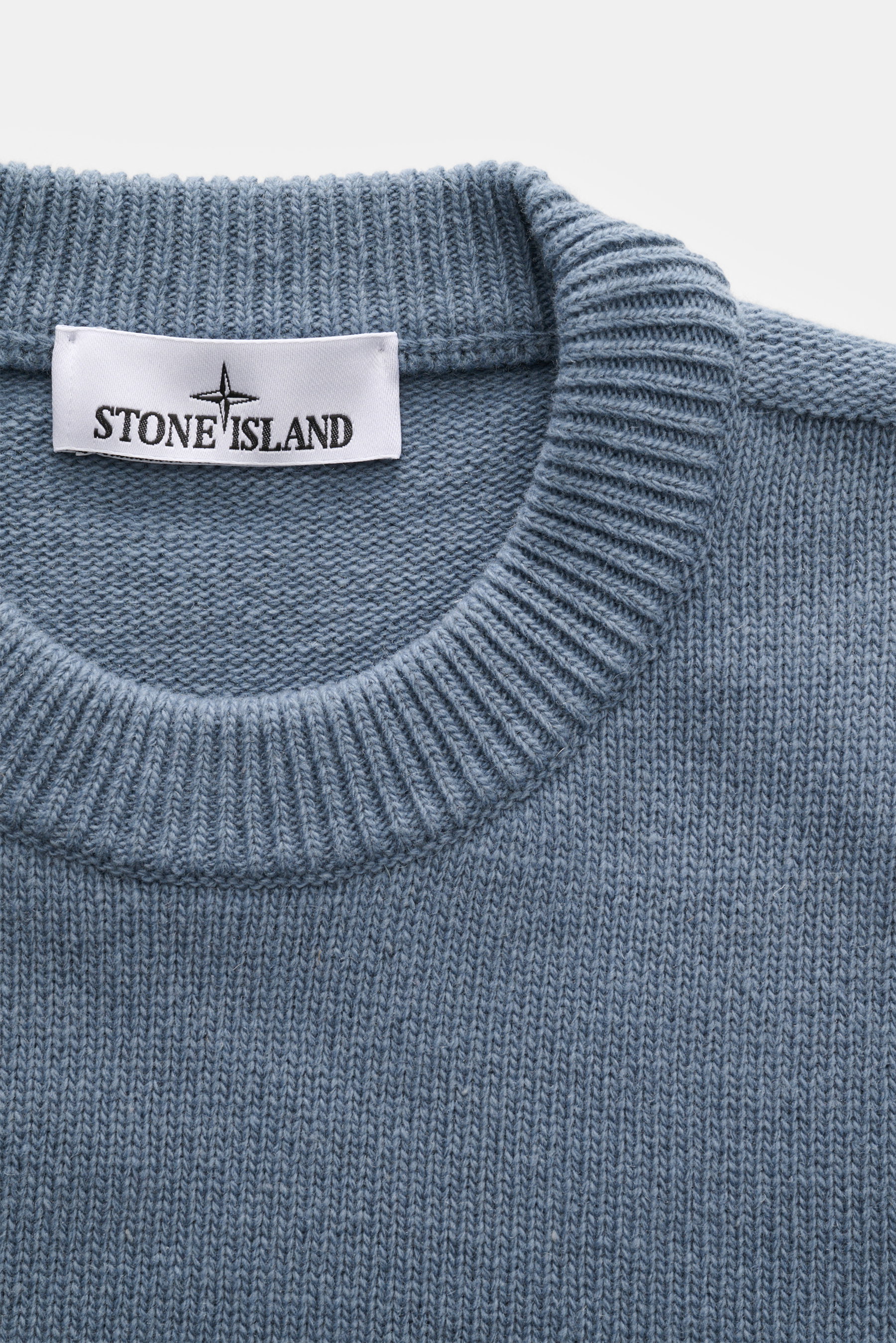 STONE ISLAND Crew Neck Sweater 'Lambswool' grey blue