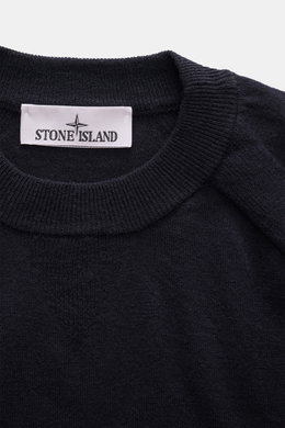 Stone Island Rundhalspullover 'Stretchwool' navy
