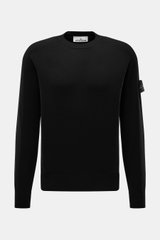 Stone Island Rundhalspullover 'Stretchwool' schwarz