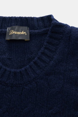 Drumohr Cashmere Rundhalspullover navy