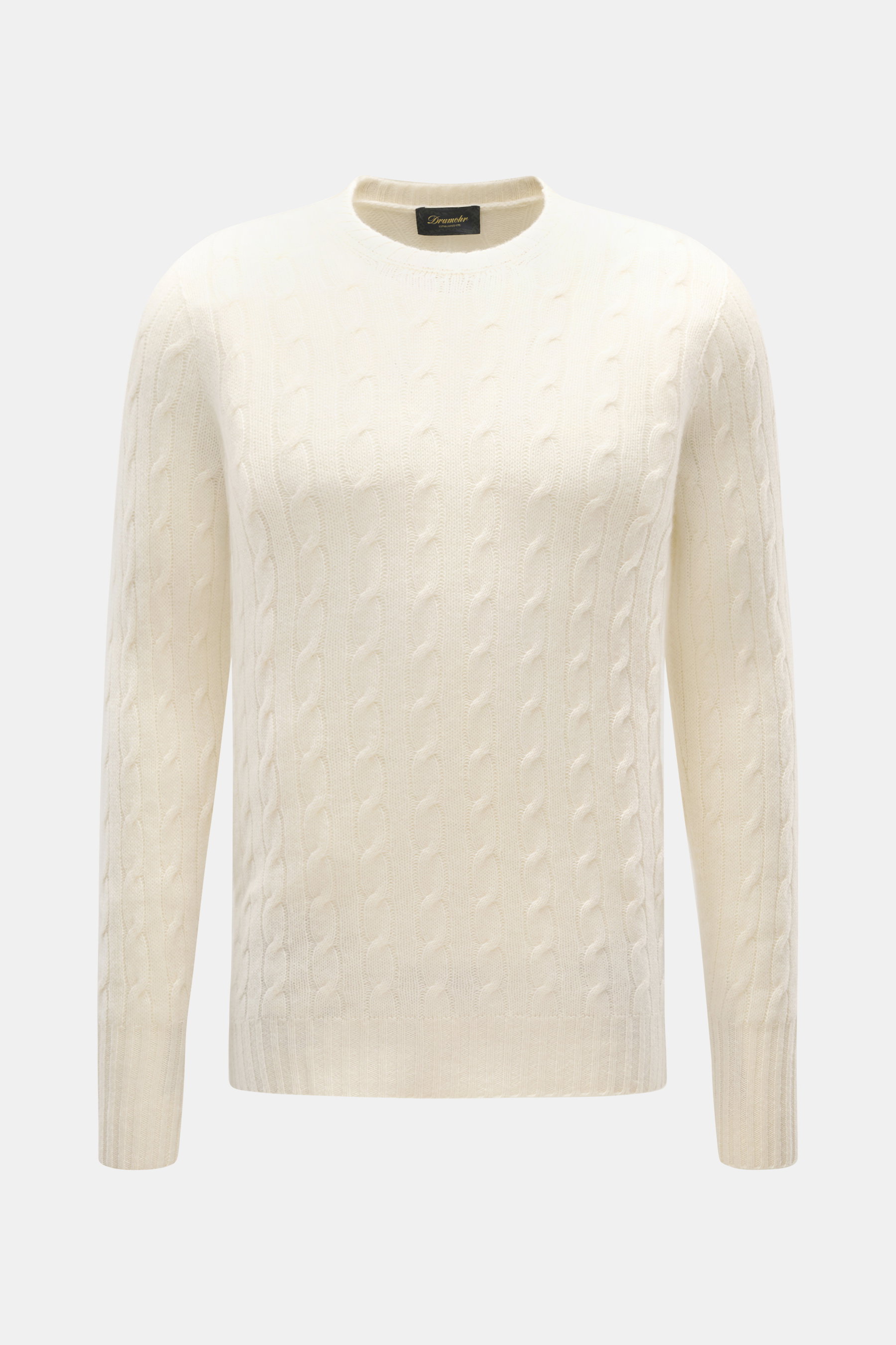 Drumohr Cashmere Rundhalspullover creme