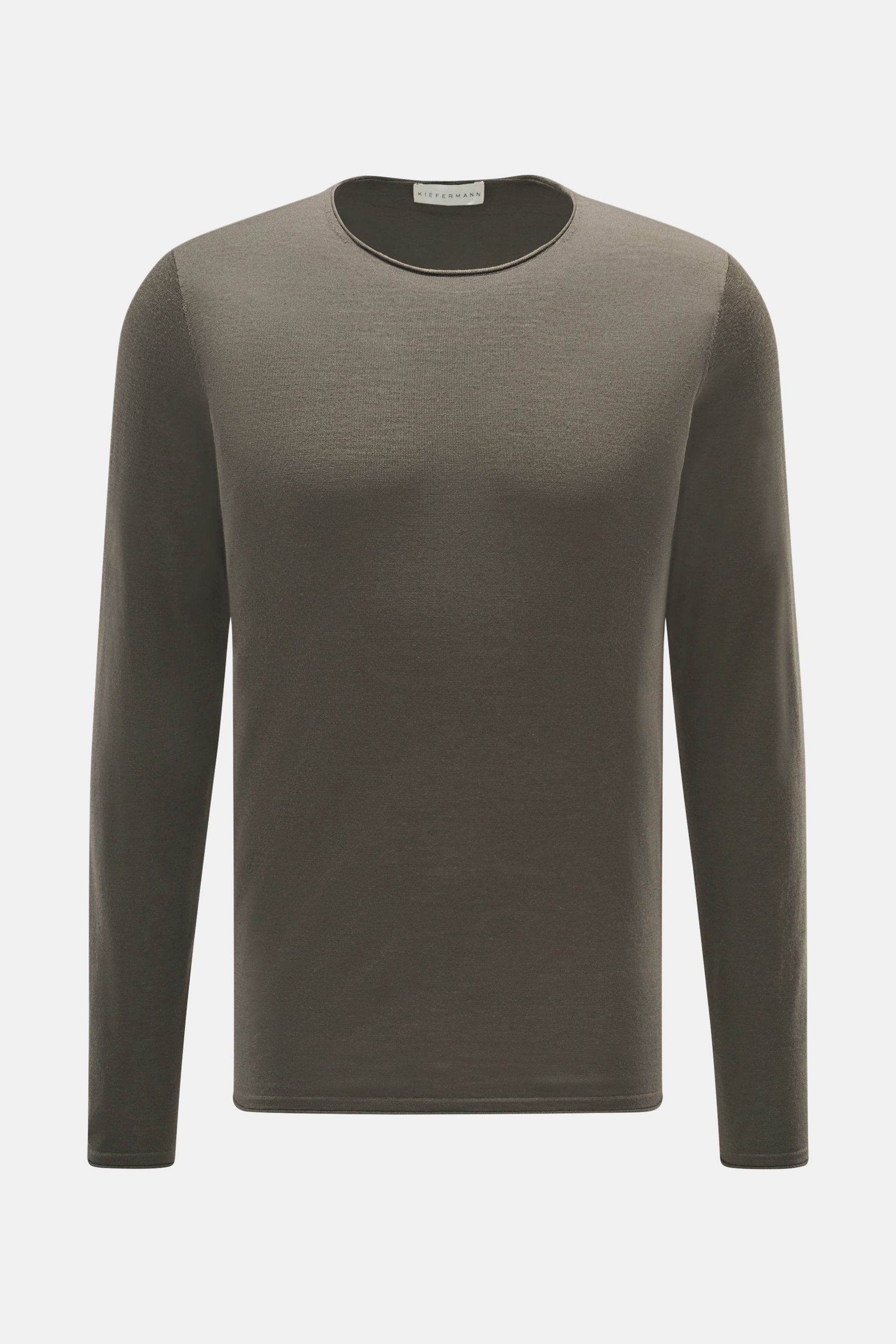 Kiefermann Merino Feinstrick-Pullover 'Benjaminn' khaki