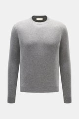 Bruno Manetti Cashmere Rundhalspullover grau meliert