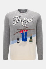 MC2 Saint Barth Rundhals-Pullover 'Heron' grau/multicolor