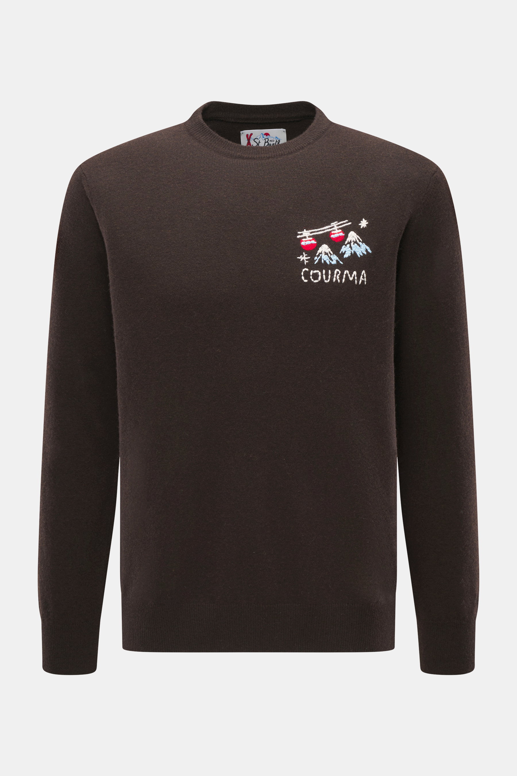 Rundhals-Pullover 'Heron Light' dunkelbraun