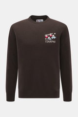 MC2 Saint Barth Rundhals-Pullover 'Heron Light' dunkelbraun