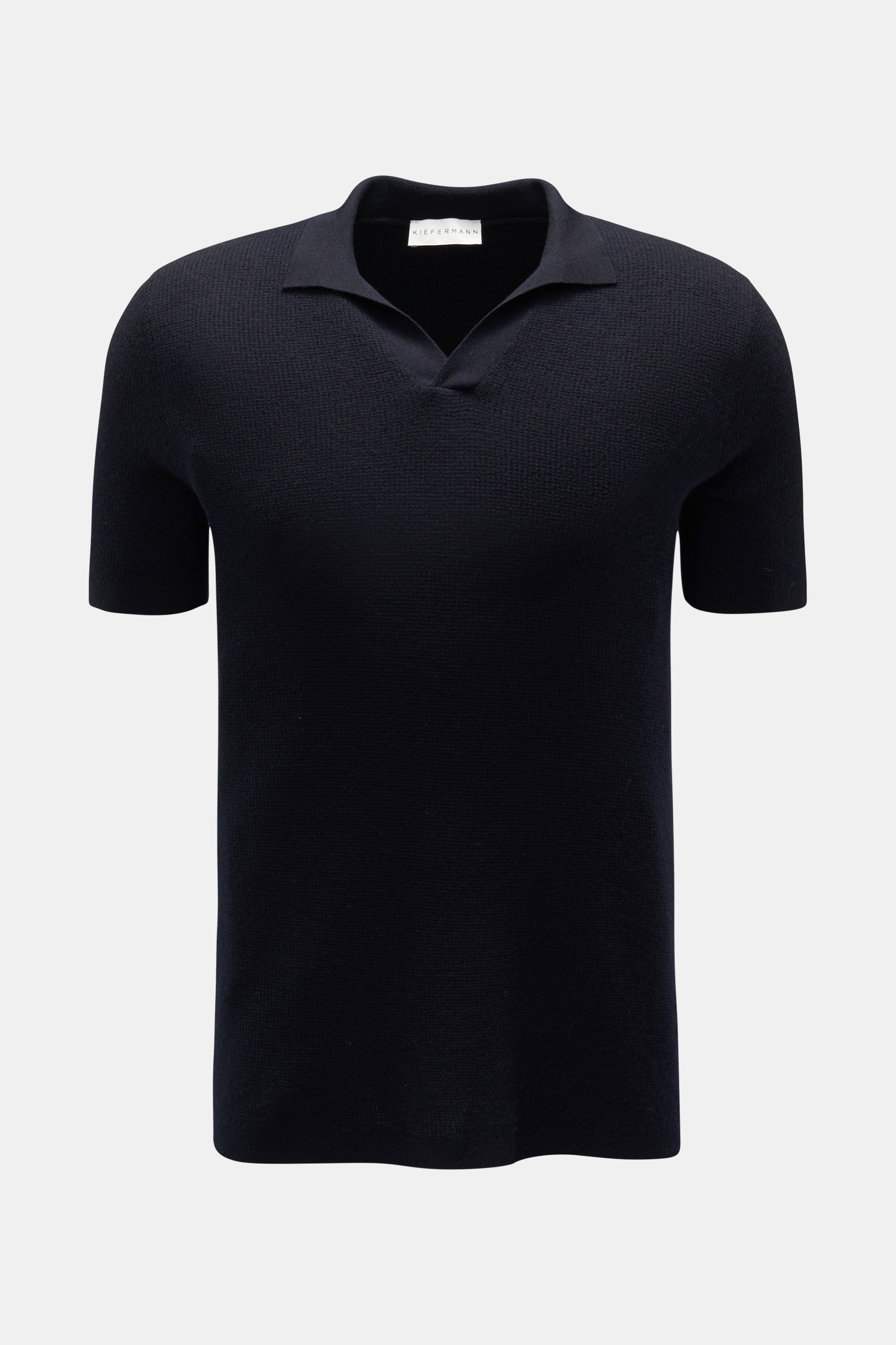 Kiefermann Merino Kurzarm-Strickpolo 'Nilas' navy