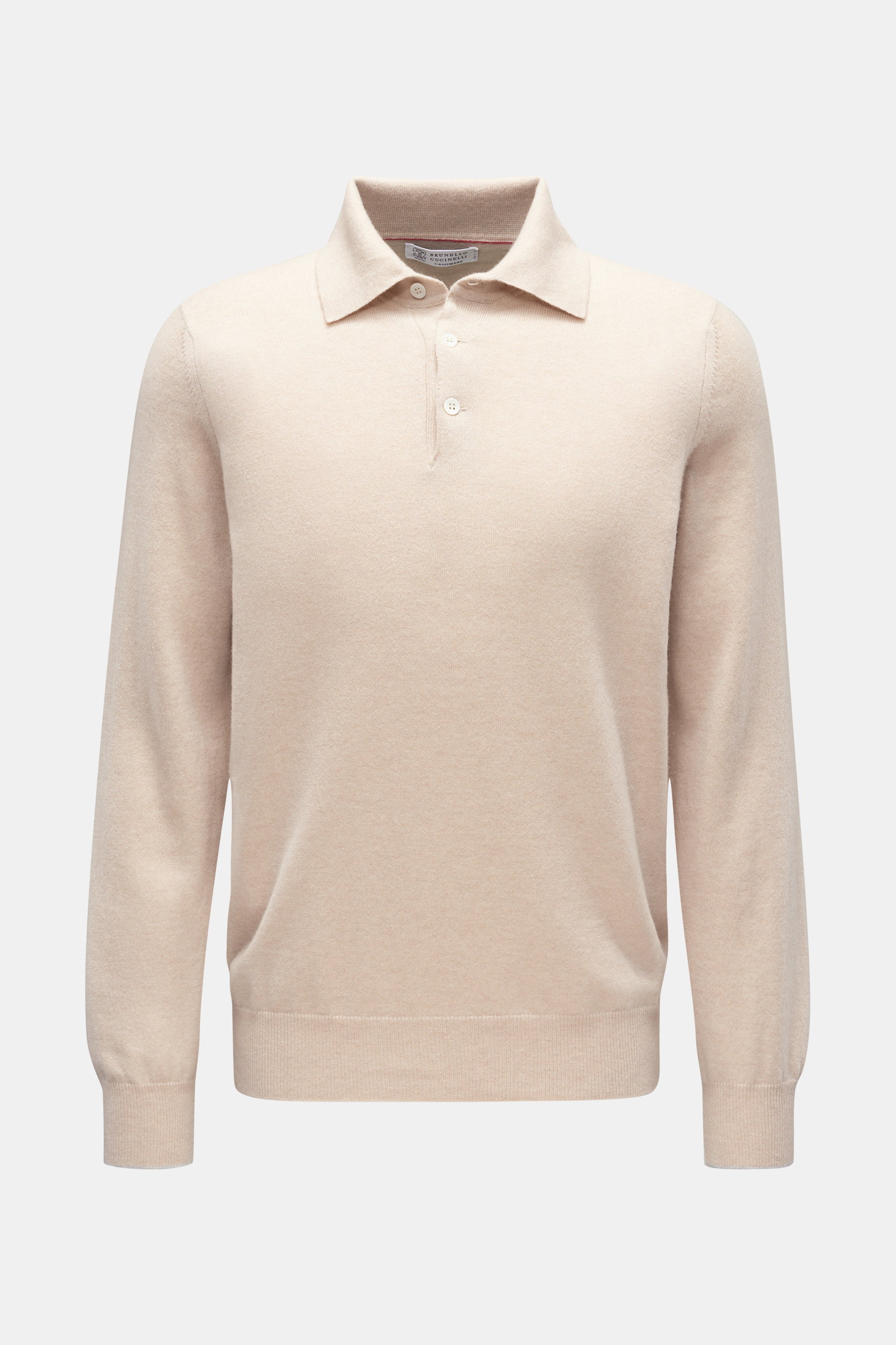 Brunello Cucinelli Cashmere Strickpolo beige
