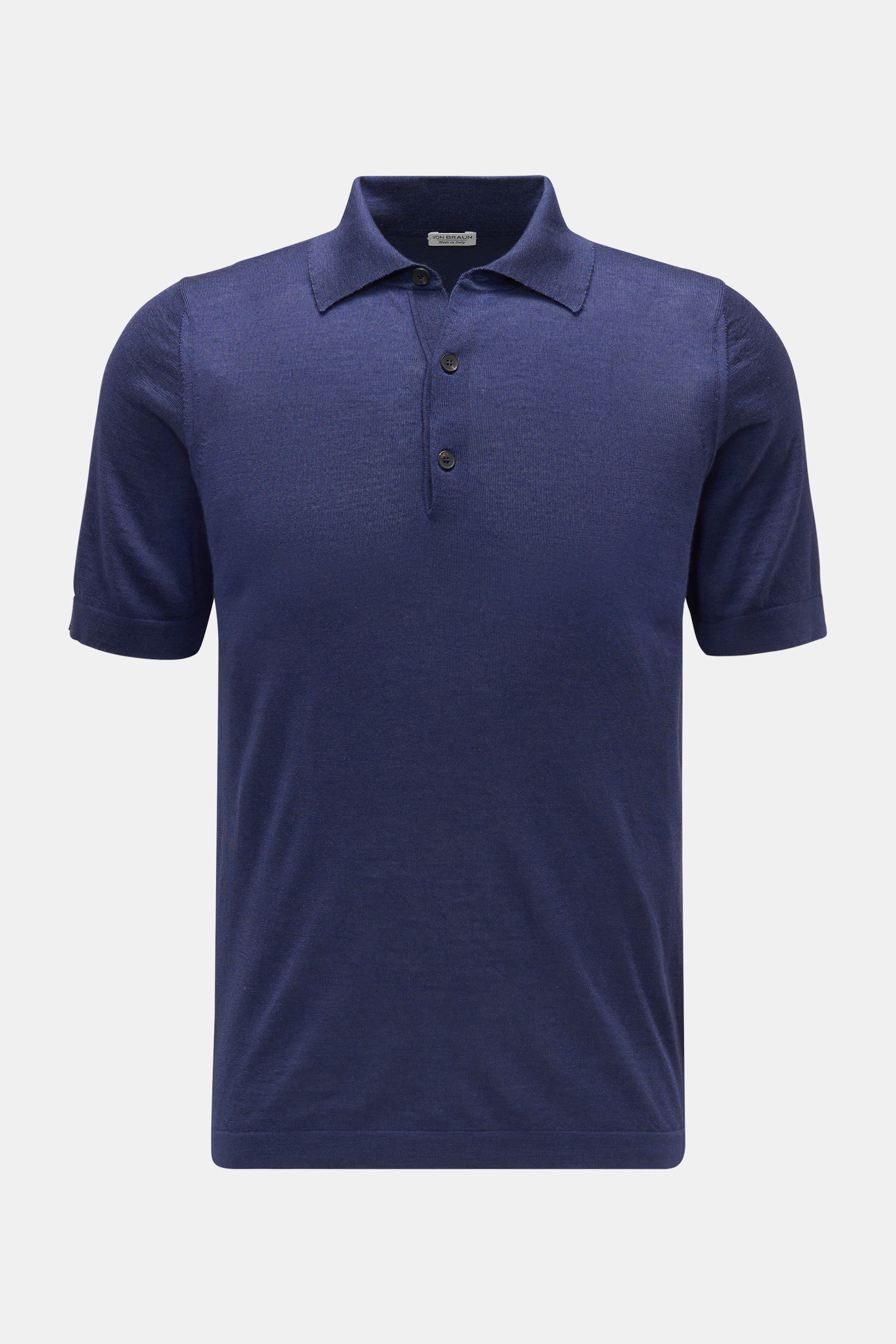 von Braun Kurzarm-Strickpolo navy