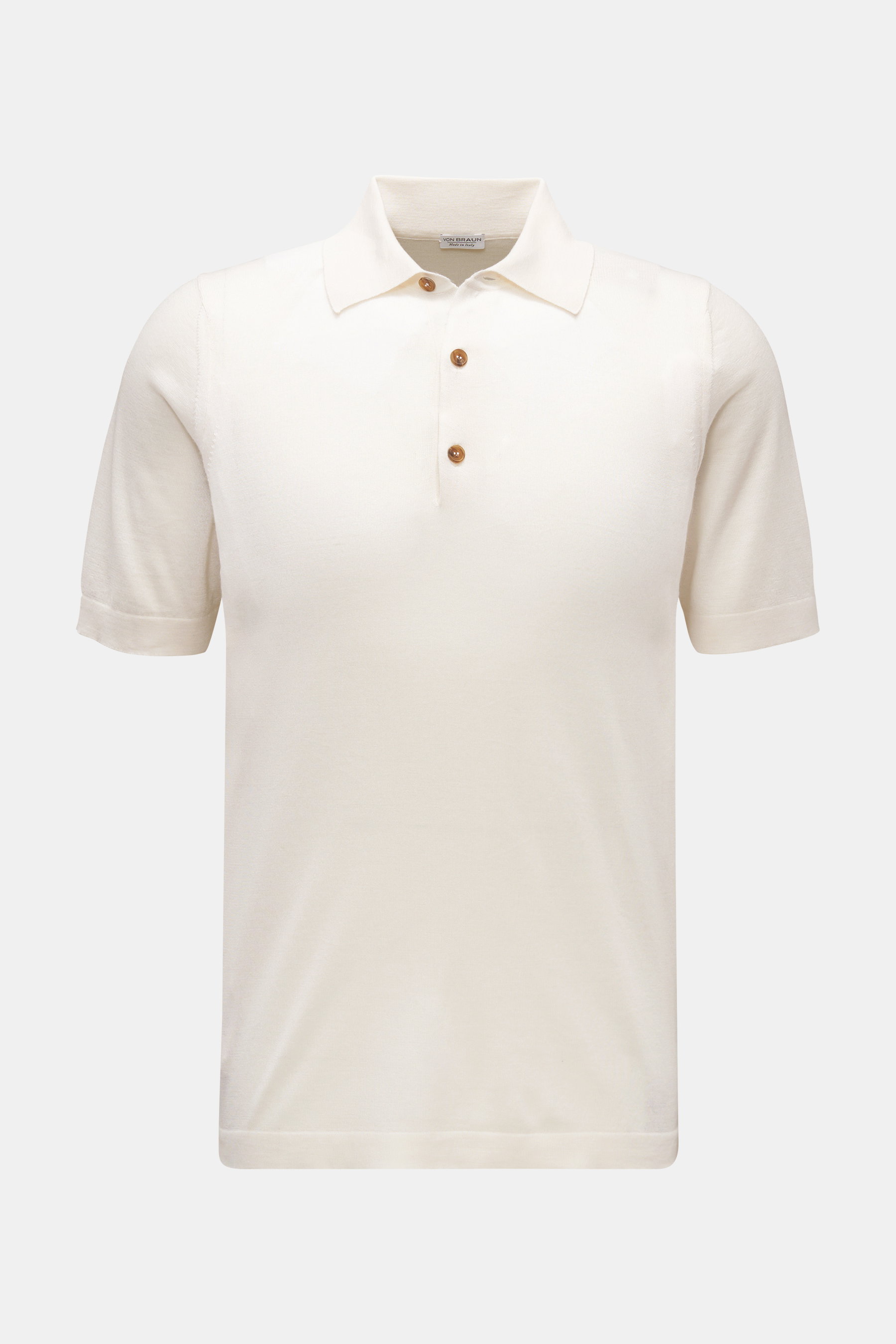 von Braun Kurzarm-Strickpolo offwhite
