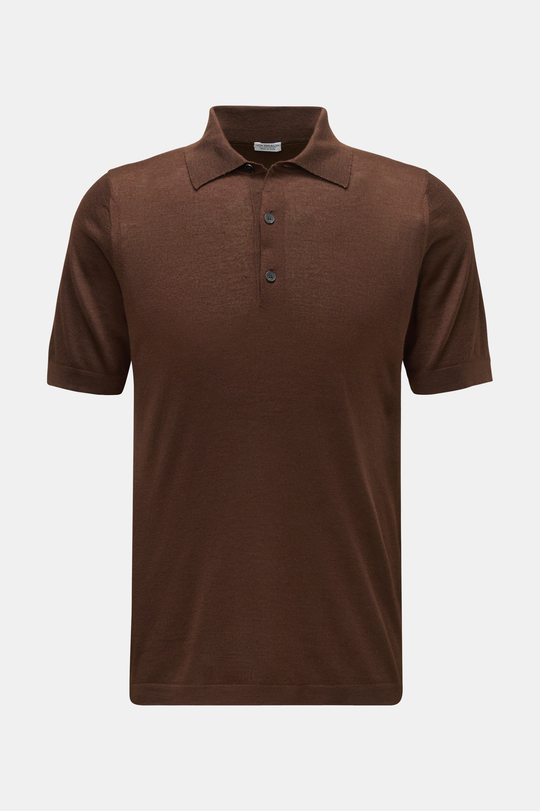von Braun Kurzarm-Strickpolo dunkelbraun