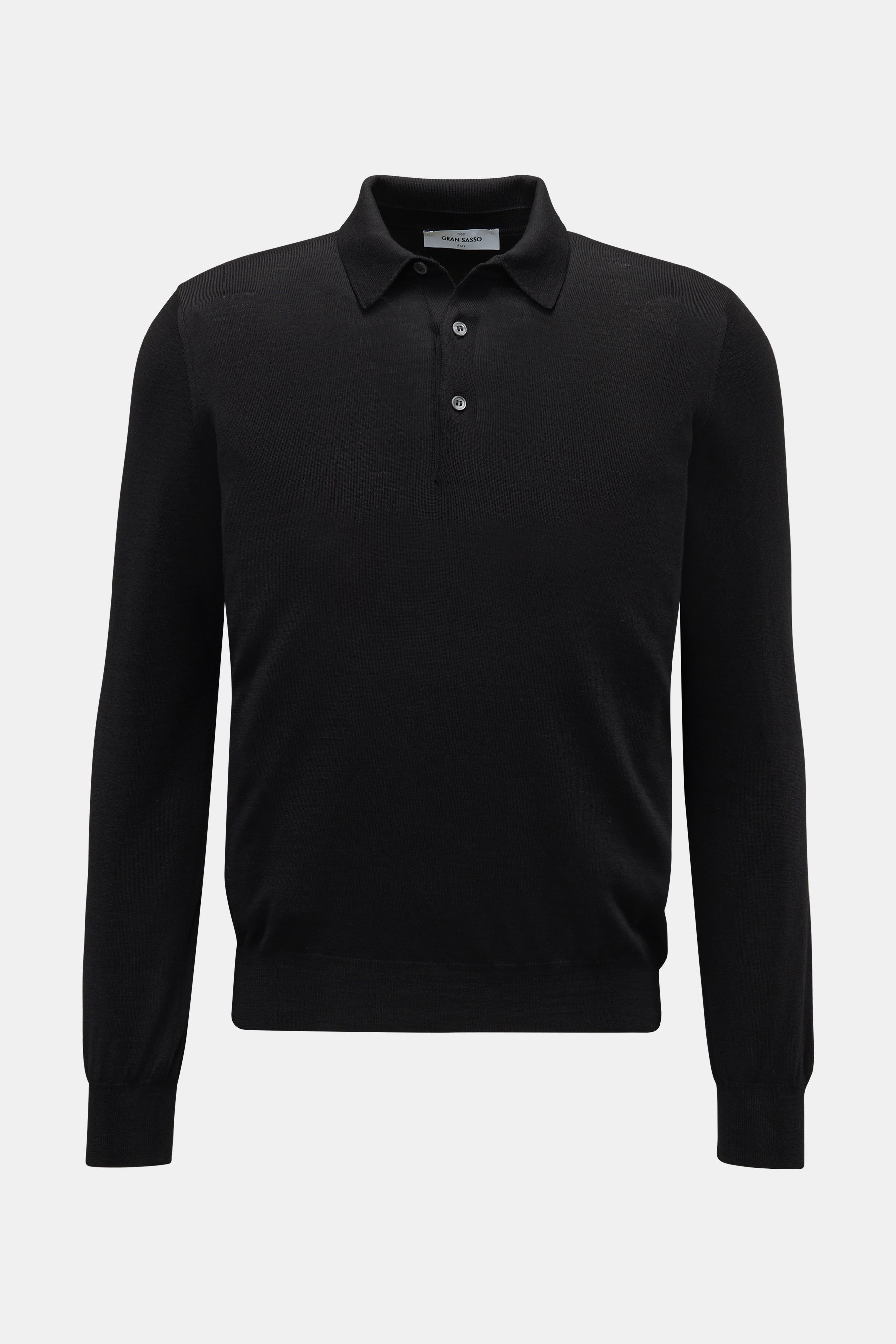 Gran Sasso Feinstrickpolo schwarz