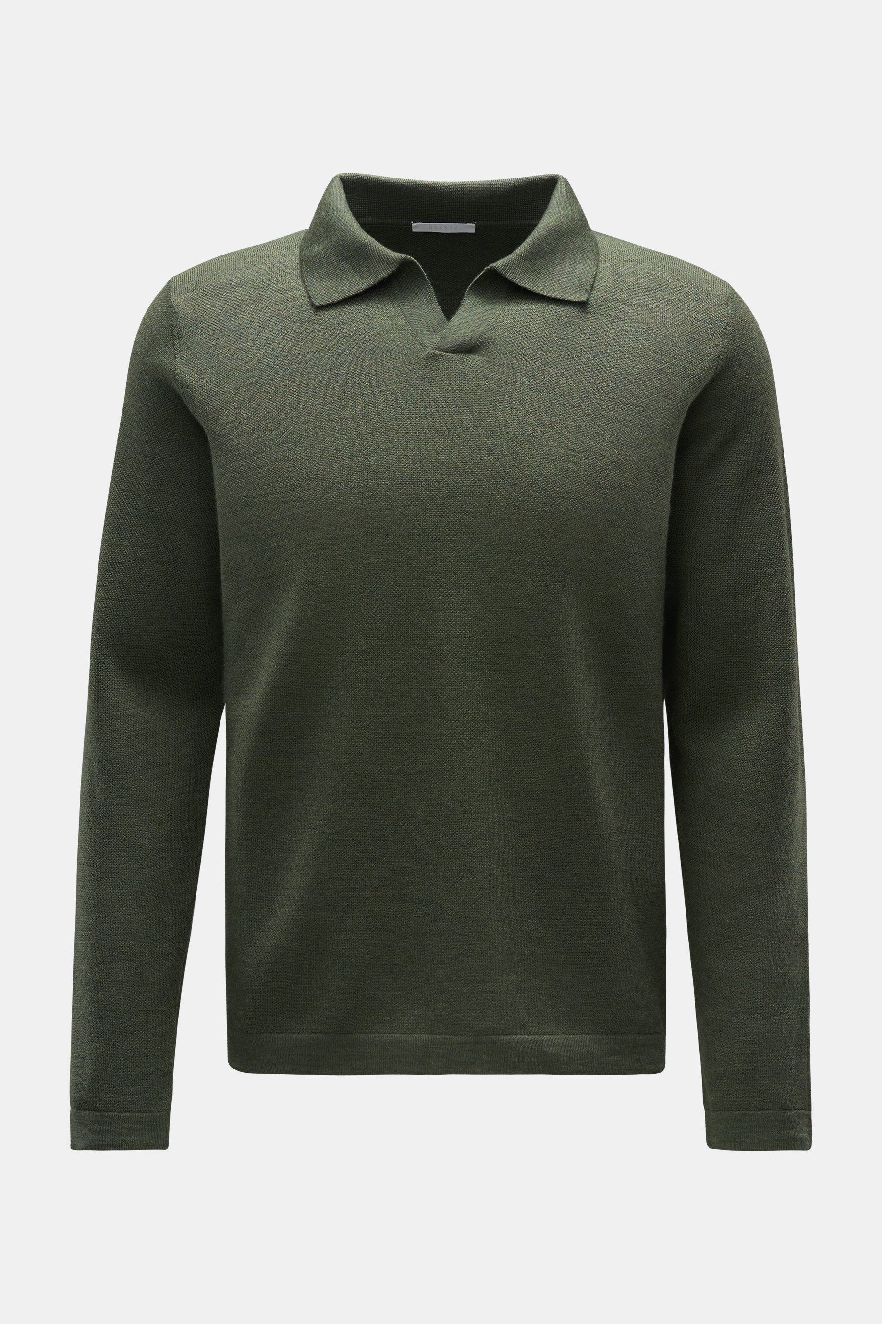 04651/ A trip in a bag Merino Strickpolo 'Oyster' oliv