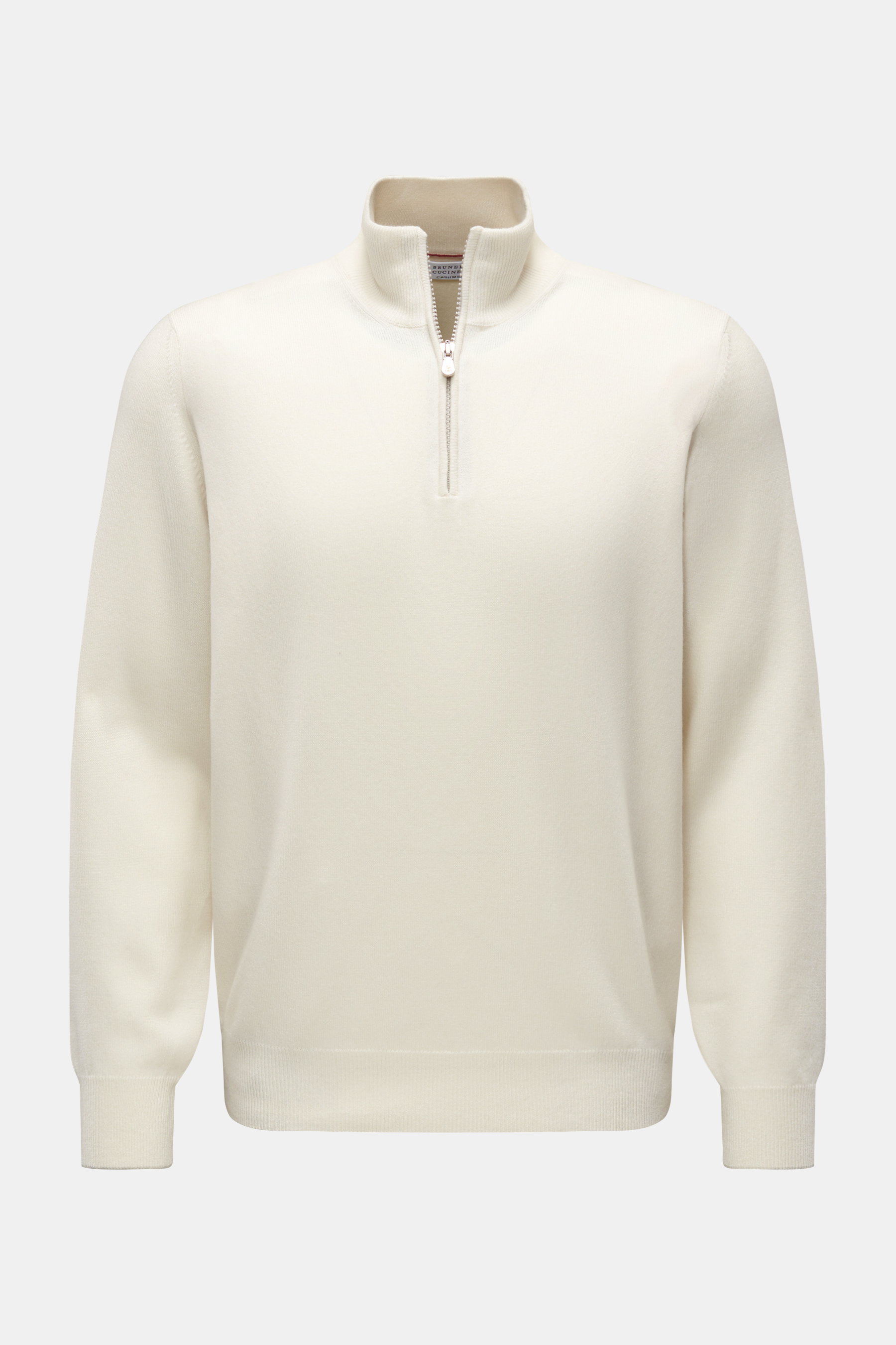 Brunello Cucinelli Cashmere Troyer creme