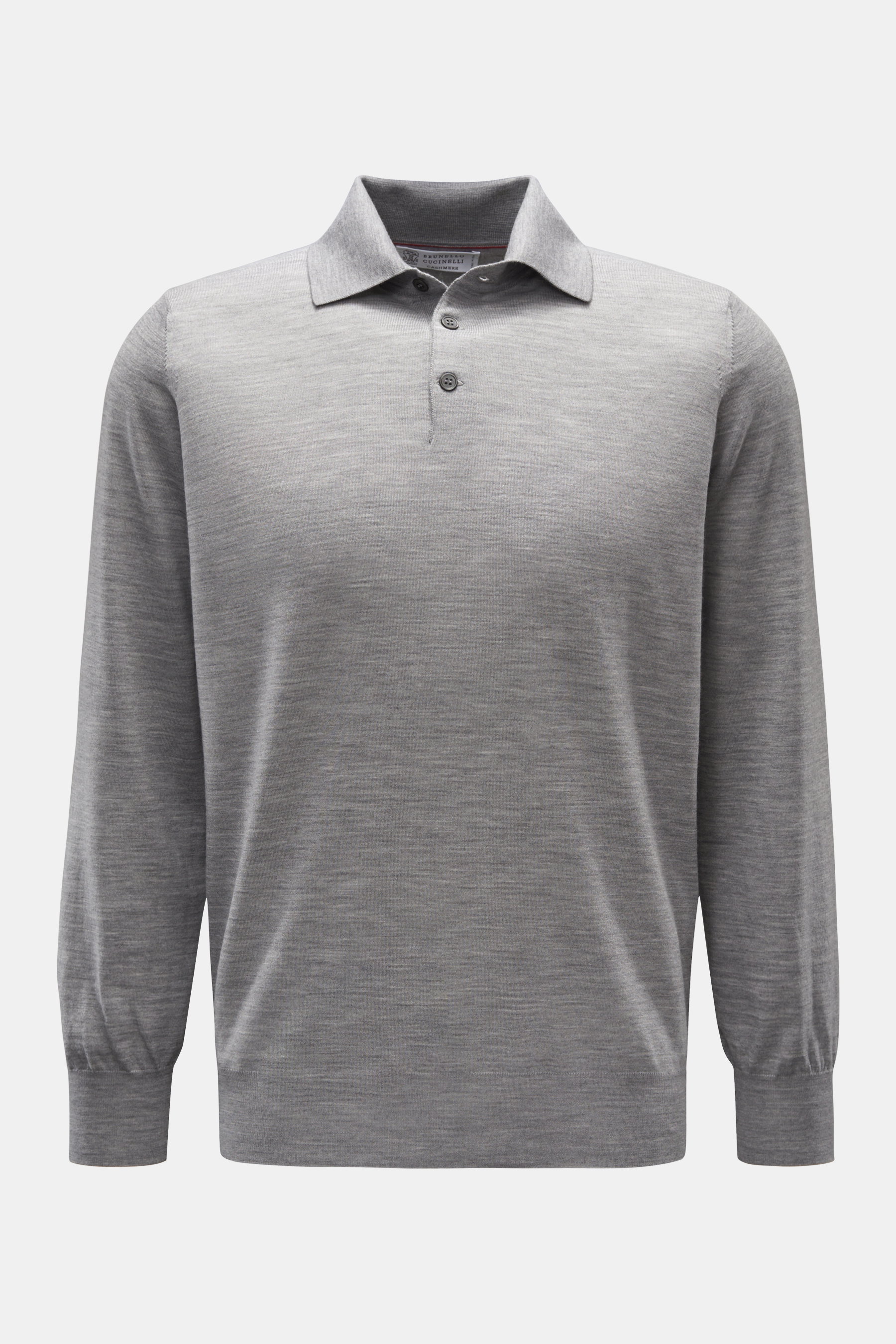 Brunello Cucinelli Strickpolo grau