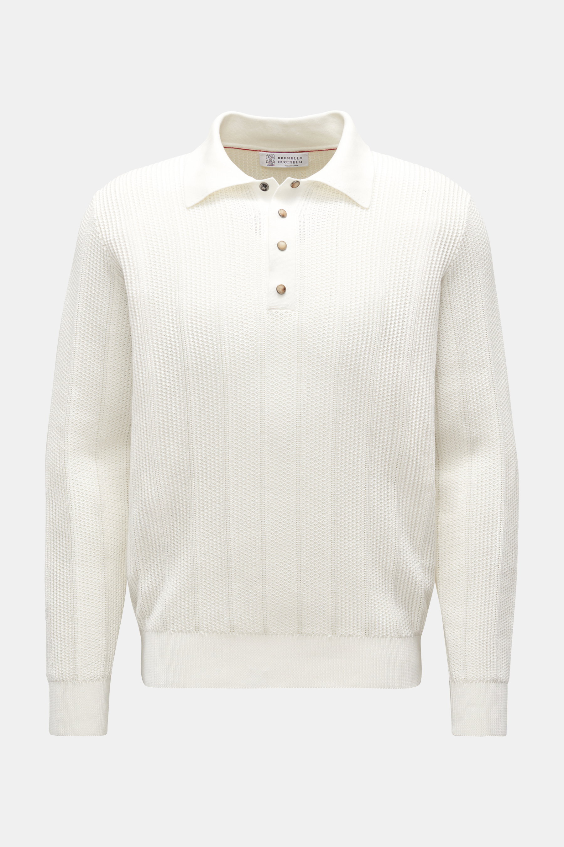 Brunello Cucinelli Strickpolo offwhite