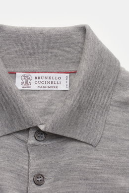 Brunello Cucinelli Strickpolo grau