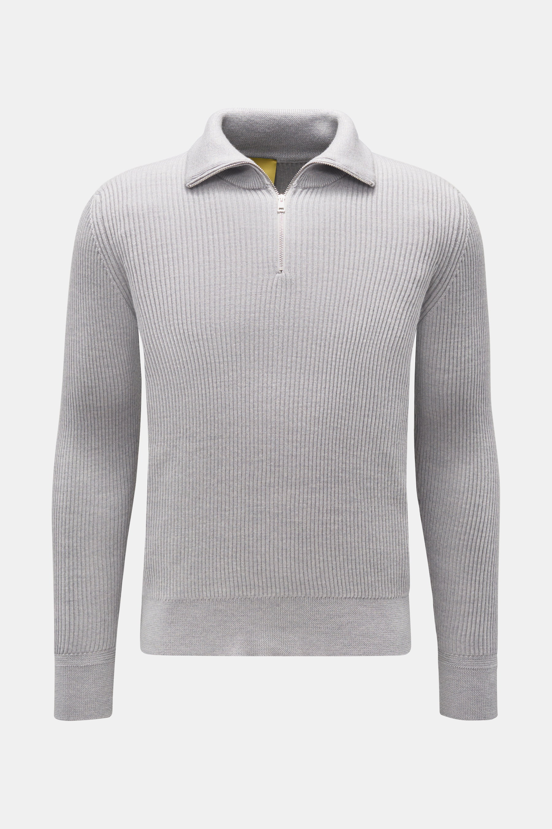 B.F. Knitwear Merino Troyer hellgrau