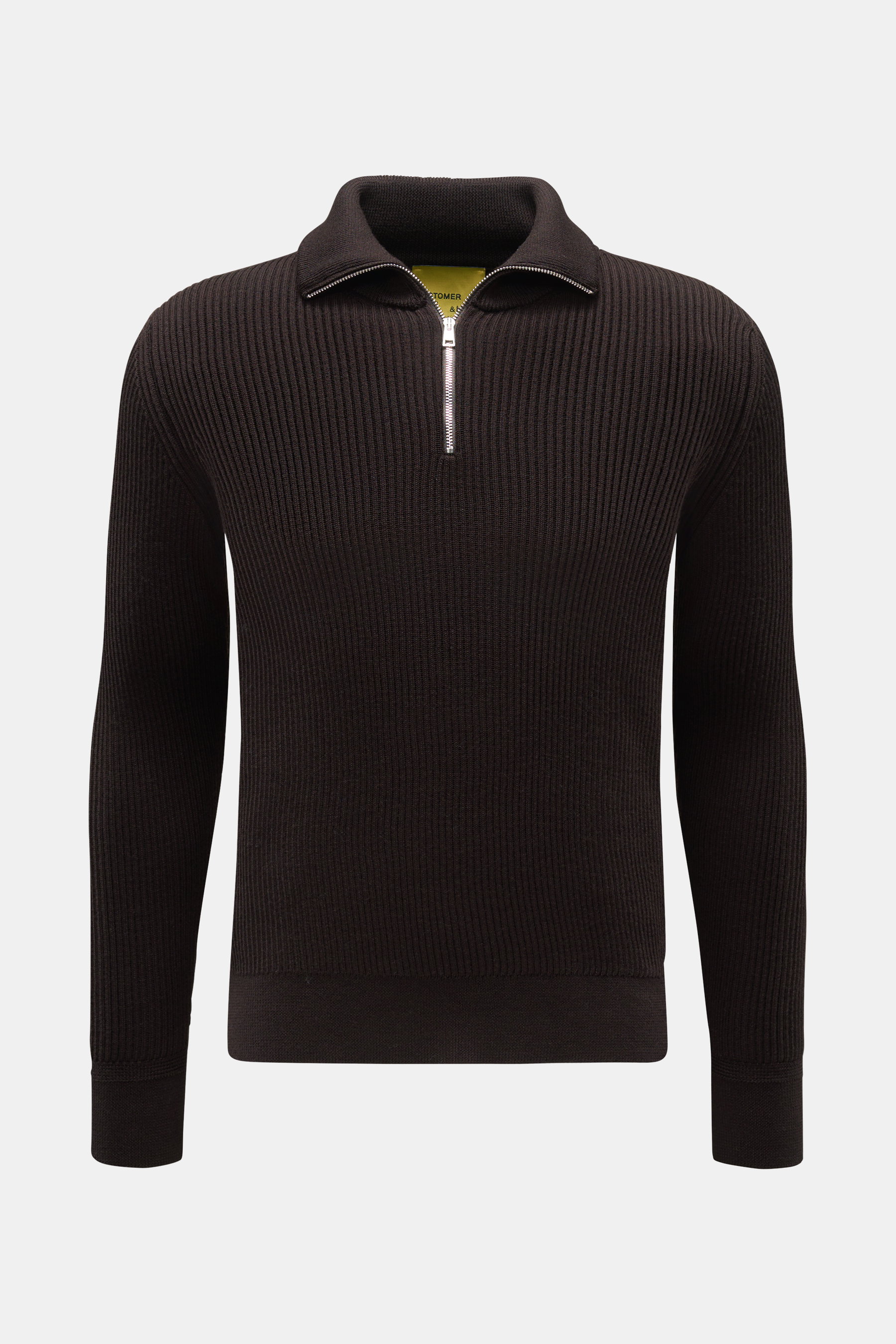 B.F. Knitwear Merino Troyer dunkelbraun