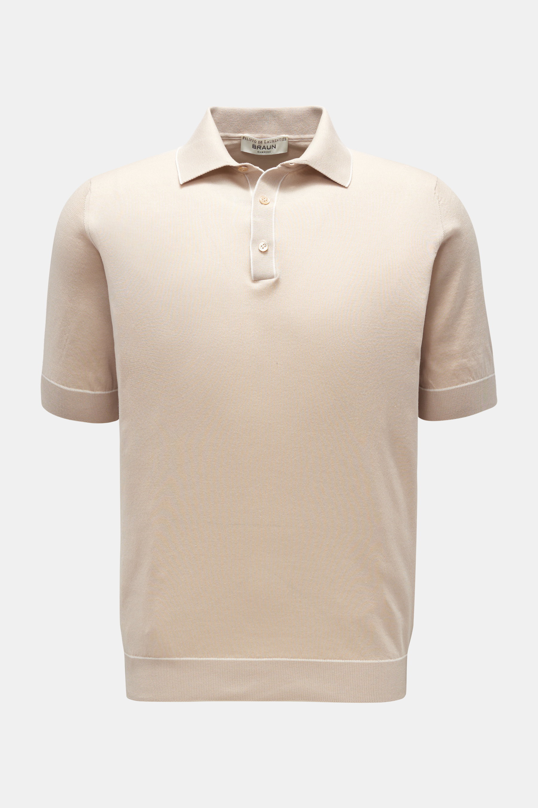 Filippo de Laurentiis Kurzarm-Strickpolo beige