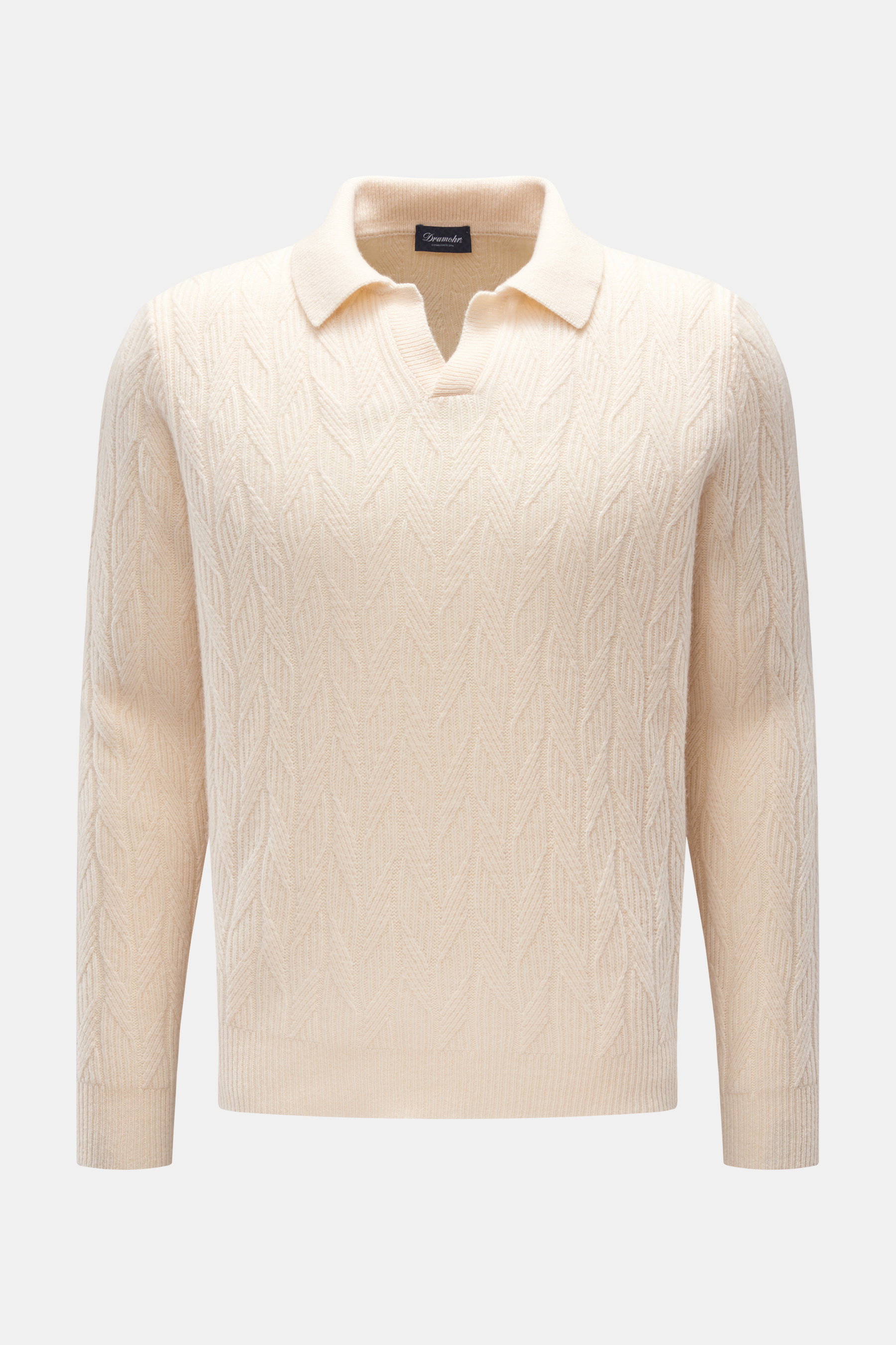 Drumohr Strickpolo creme