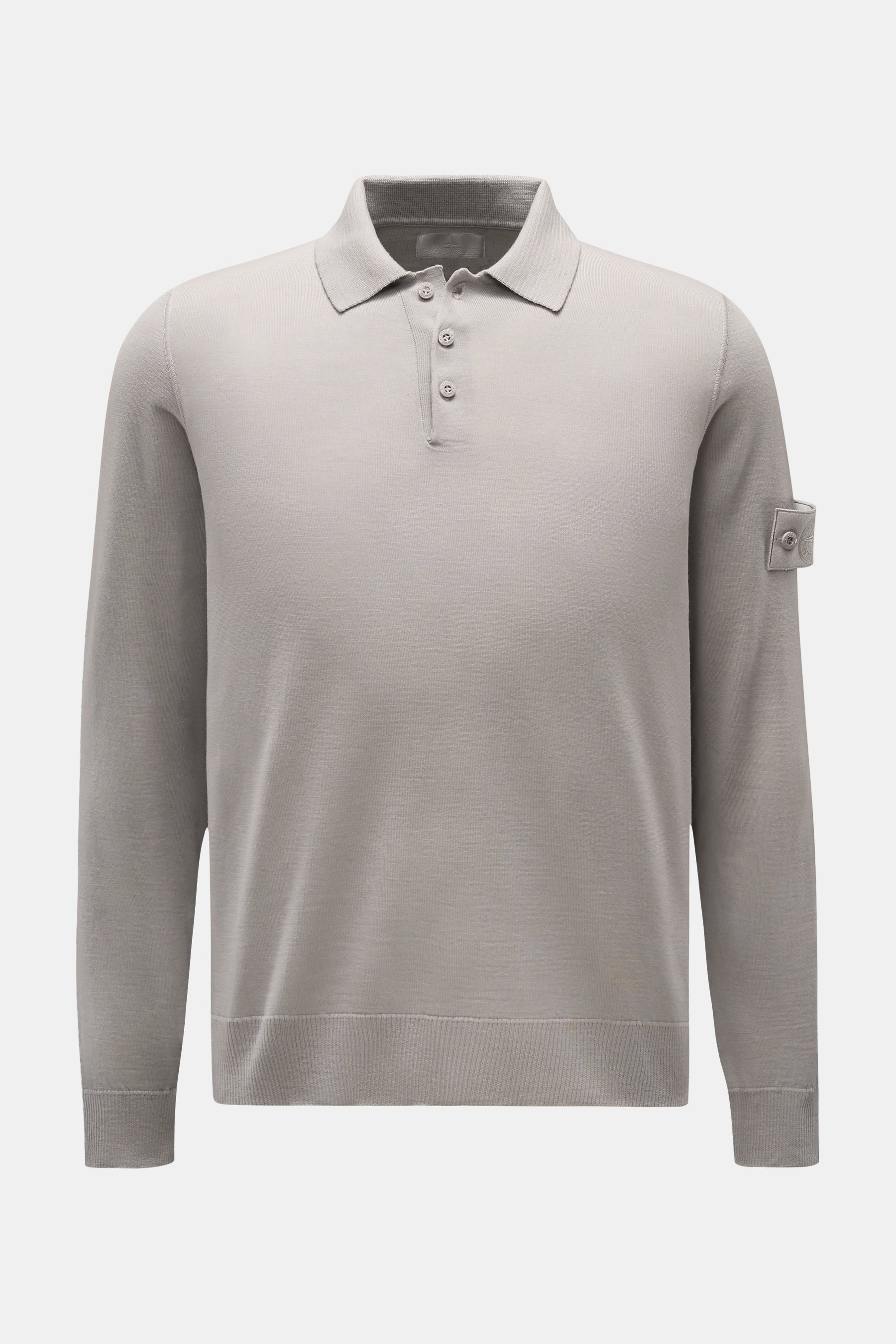 Stone Island Strickpolo 'Ghost Piece' grau