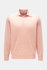 Brunello Cucinelli Strickpolo rosé meliert