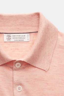 Brunello Cucinelli Strickpolo rosé meliert
