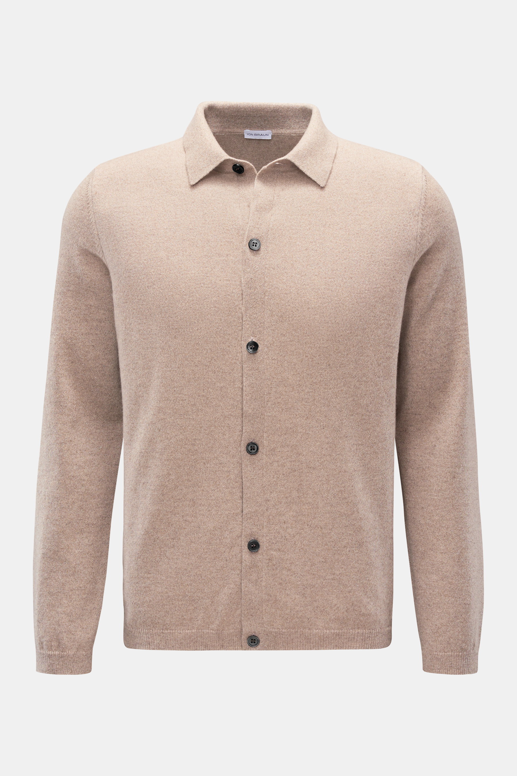 Cashmere cardigan beige mottled