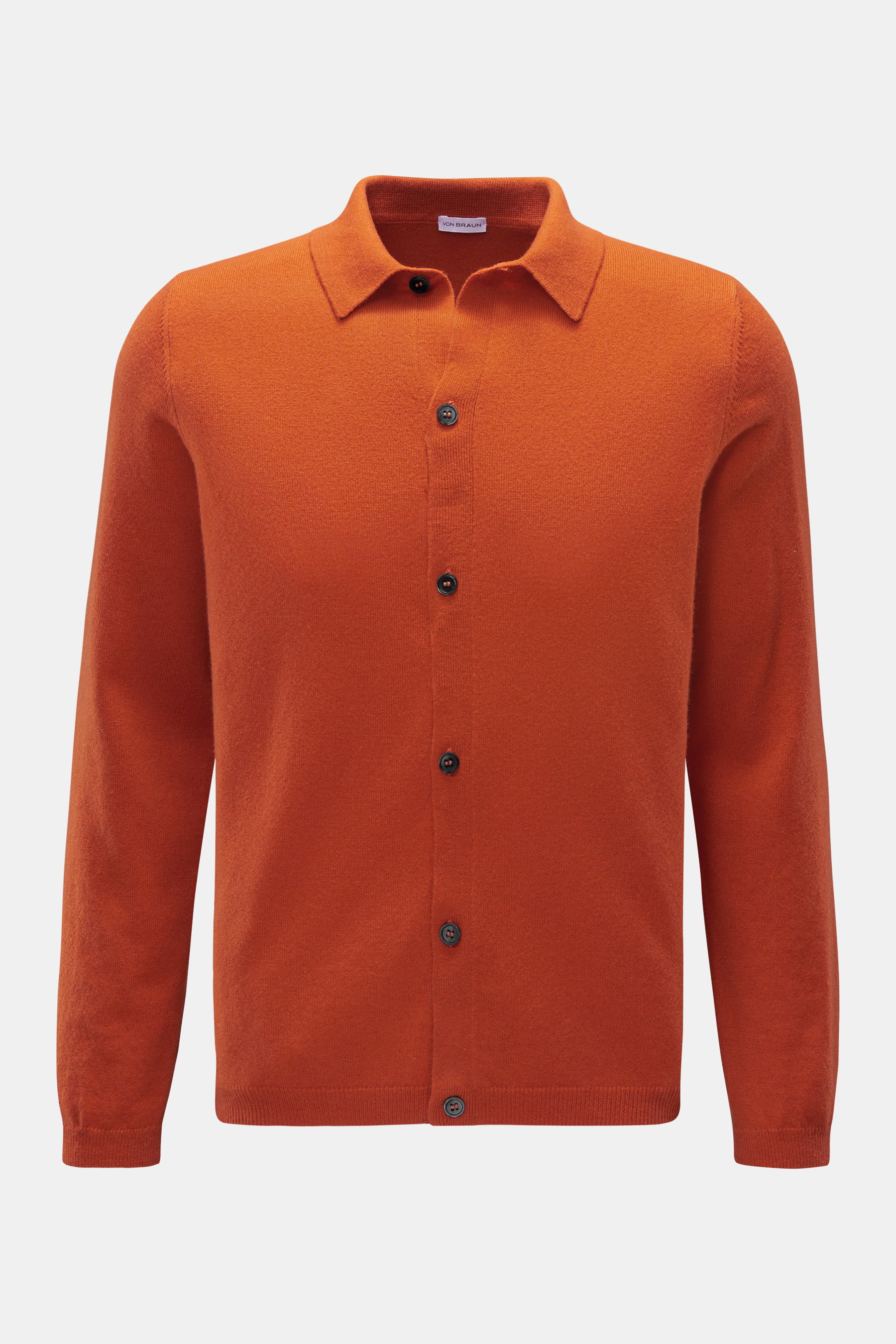 Cashmere cardigan orange