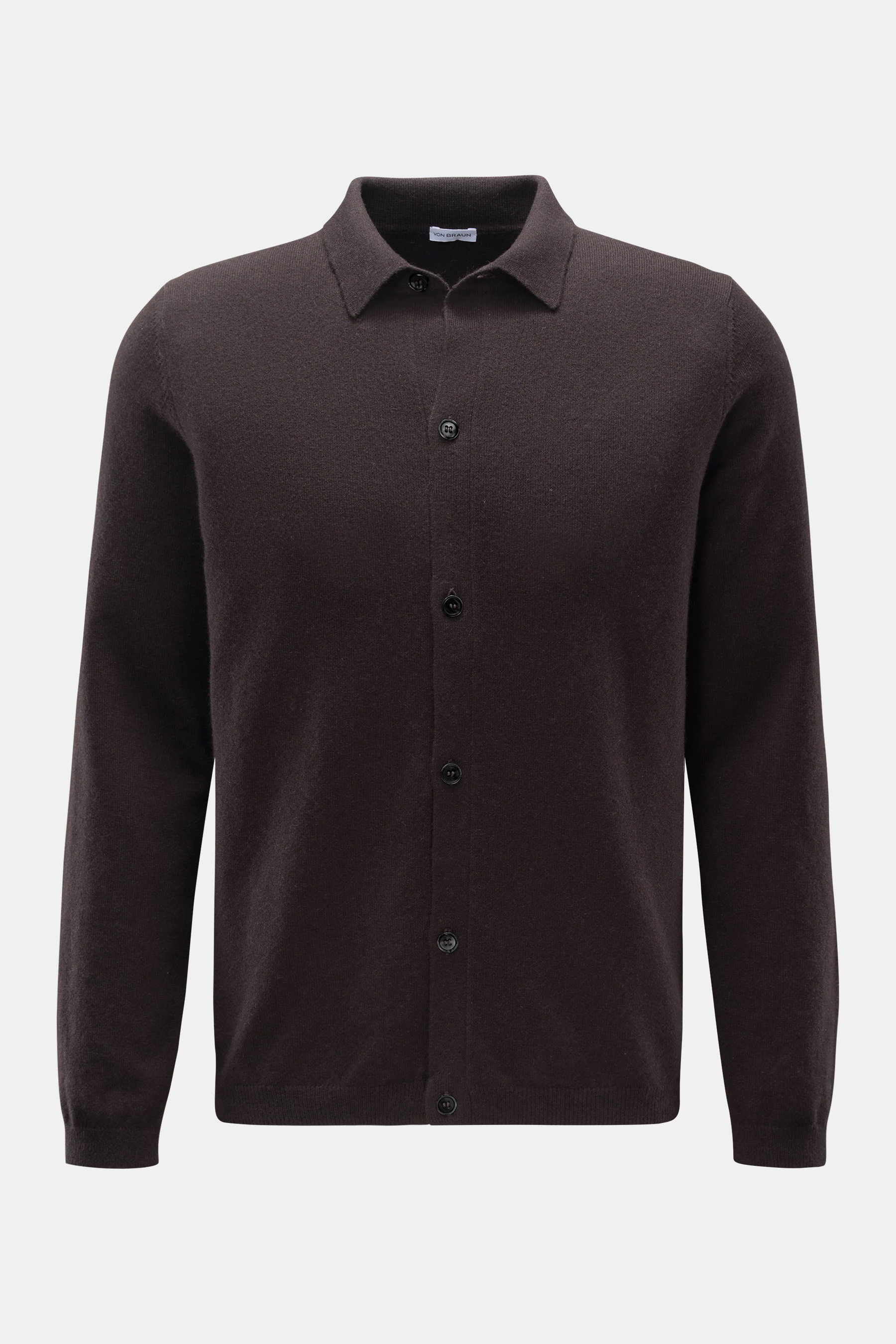 Cashmere cardigan dark brown