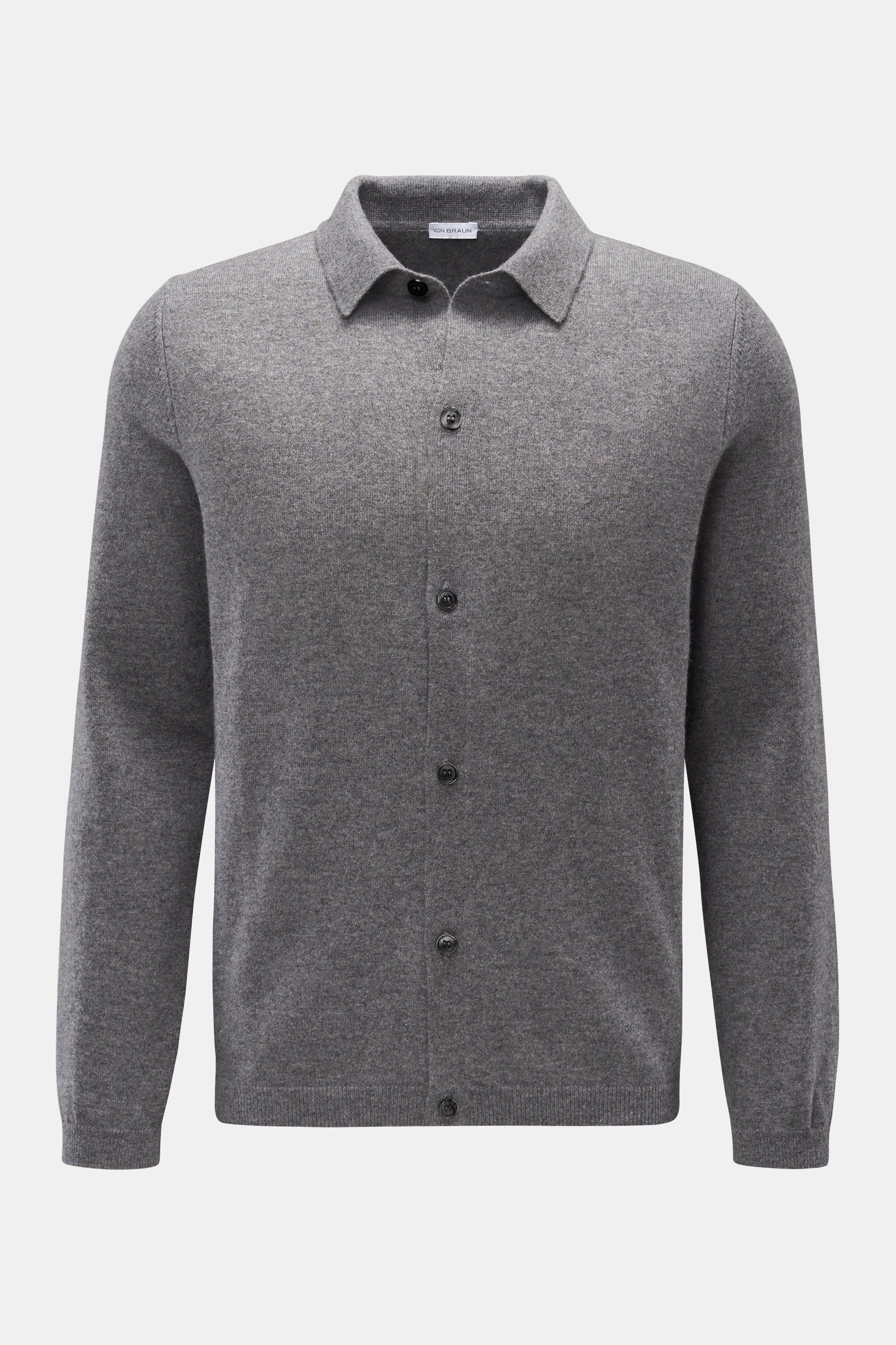 Cashmere cardigan grey melange