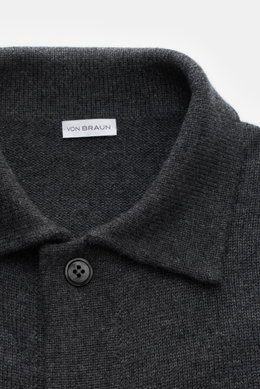 von Braun Cashmere cardigan dark grey mottled