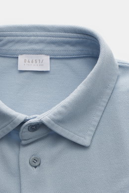 04651/ A trip in a bag Piqué shirt slim collar light blue